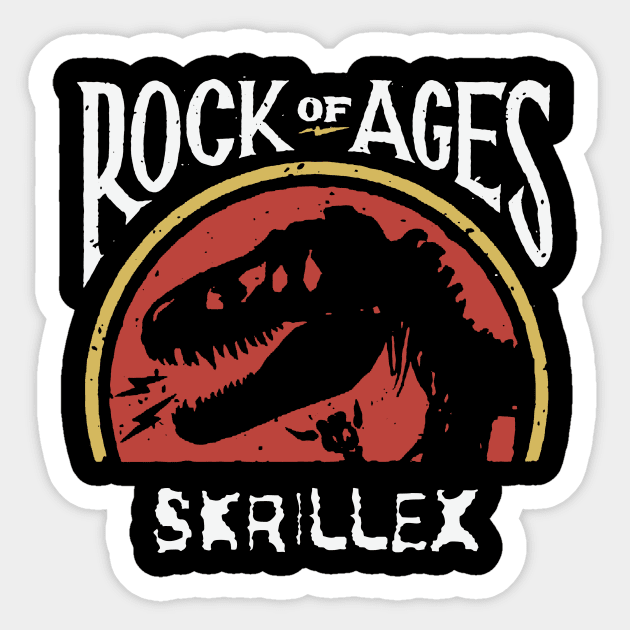 skrillex rock of ages Sticker by matilda cloud